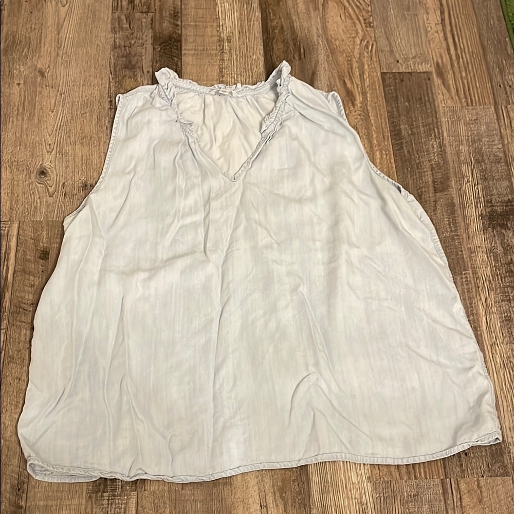 Light Blue Sleeveless Women's Top